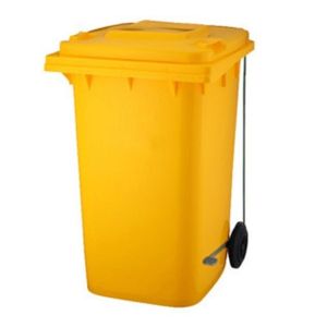 CONTENTOR AMARELO COM PEDAL 240L