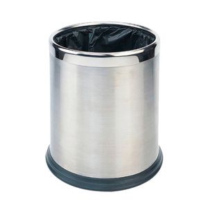 PAPELEIRA REDONDA INOX ESCOVADO HI-SET 10L