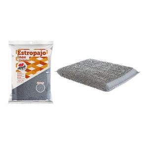 ALMOFADA ESFREGÃO INOX 10 X12.5 CM PACK 2 UND