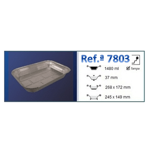 EMB. ALUMINIO C/T RETANG. 15F +-1480ML 100UN