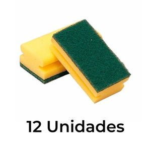 ESPONJA SALVA-UNHAS VERDE E AMARELA PACK 12 UNI