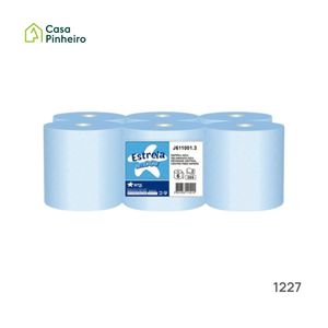 ROLO TISSUE AZUL 100MT 2F 6U AMOOS