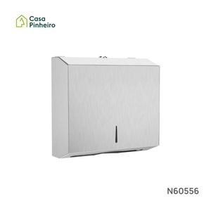 DISPENSADOR DE TOALHAS DE PAPEL EM INOX ESCOVADO JNF