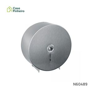 DISPENSADOR DE ROLO INDUSTRIAL JUMBO EM INOX ESCOVADO JNF