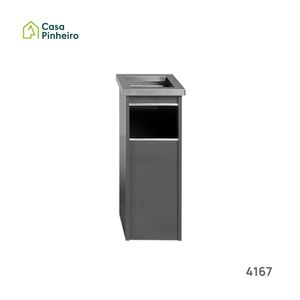 CINZEIRO PAPELEIRA QUADRADO PINTADO 2+15L