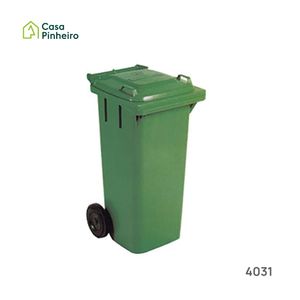 CONTENTOR VERDE COM RODAS HI-SET H1 240L