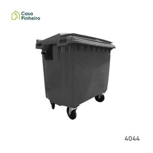 CONTENTOR DE LIXO 800 LT CINZA COM TAMPA E RODAS