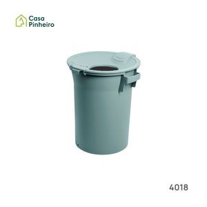 BALDE 52L CINZA COM TAMPA FUNIL