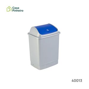 BALDE 25L CINZA C/ TP. BASC. AZUL