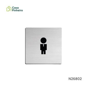 PICTOGRAMA HOMEM INOX 75X75MM JNF