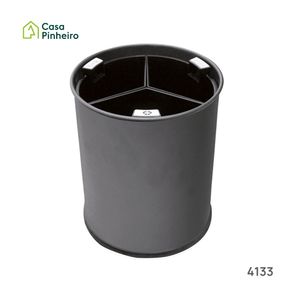 BALDE RECICLAGEM PRETO C/3 SEPARADORES 3X3.3LT