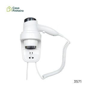 SECADOR DE CABELO HOTEL C/ TOMADA HI-SET HS2