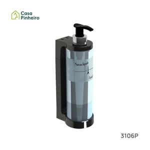 SABONETEIRA GEL EM ABS PRETO 300ML