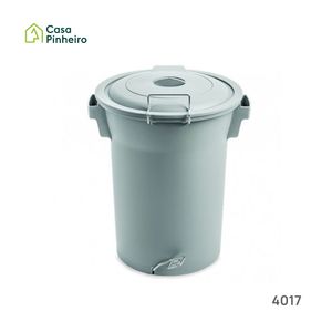 BALDE 52L CINZA COM PEDAL