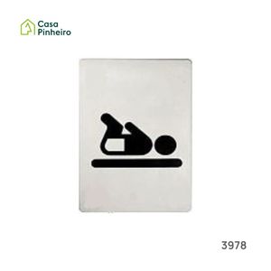PICTOGRAMA INOX 130X110MM FRALDÁRIO