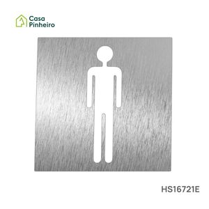 PICTOGRAMA INOX 120X120MM HOMEM