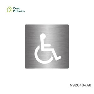 PICTOGRAMA MOBILIDADE REDUZIDA EM INOX 150X150MM