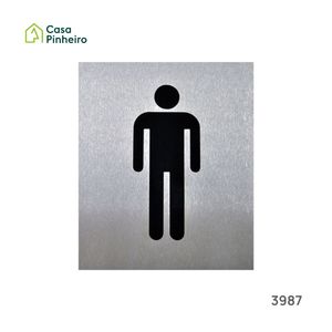 PICTOGRAMA INOX 130X110MM HOMEM