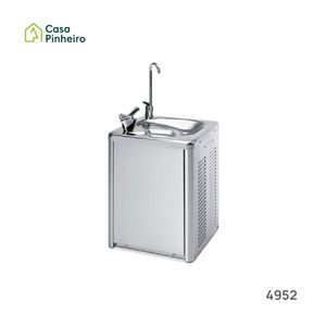 FONTE DE ÁGUA REFRIGERADA PAREDE 30L/H EM INOX
