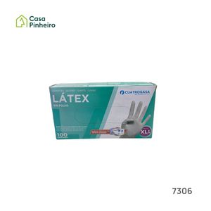 LUVAS LATEX BRANCAS SEM PÓ XL 100UN.
